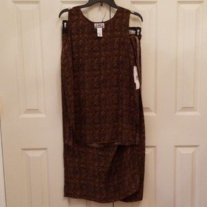 Jones Studio 100% Silk Tank and skirt set